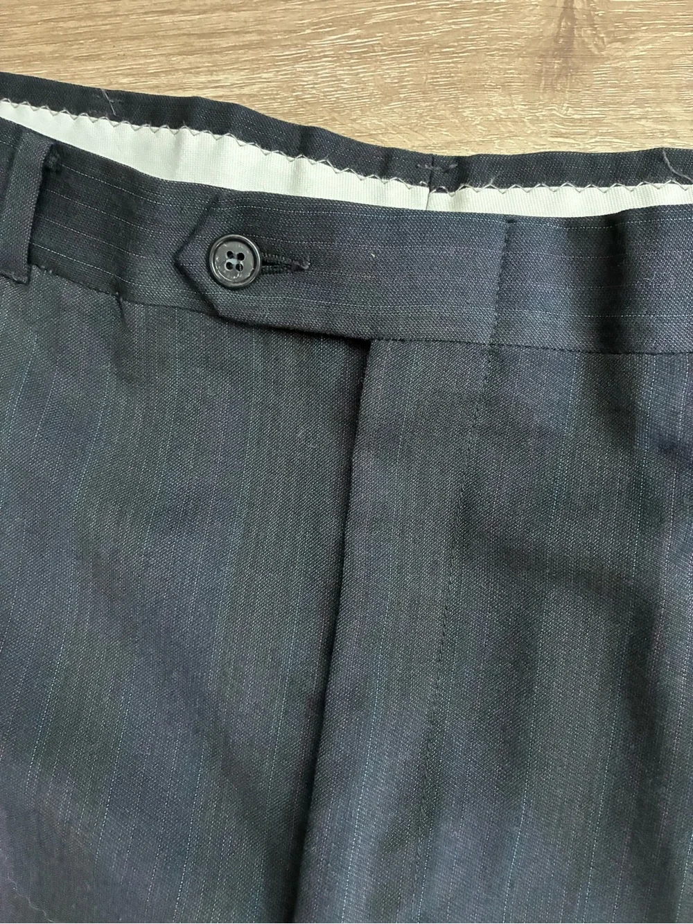 Men's Double-Breasted Navy Stripped Blazer and Pants